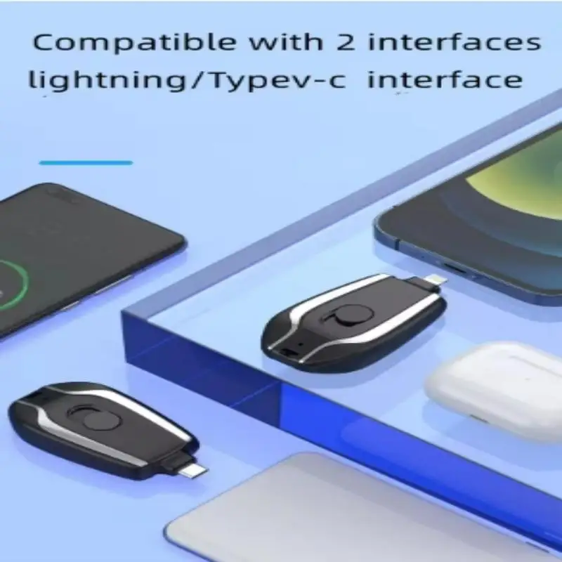 1500mAH Mini Keychain Power Bank Emergency Portable Charger Compatibility for IPhone Samsung Xiaomi Small Size Powerbank 6