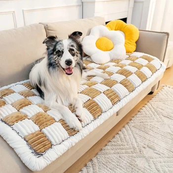 Dog Bed Mat Warm Pet Cat Scratchable Blanket Anti-slip Washable Cushion Sofa Couch Cover Protector For Large Dogs Pet Supplies 5