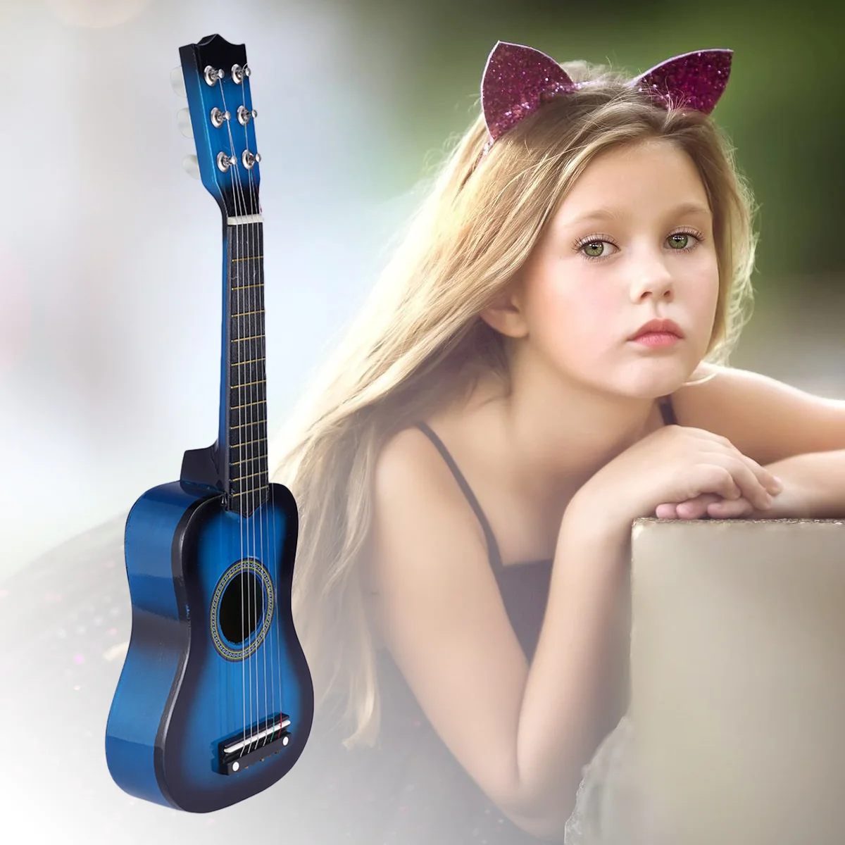 

Inch Acoustic Guitar Small Size Portable Wooden Guitar for Children Kids