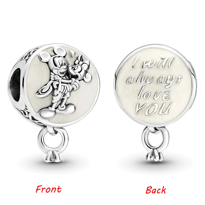 New Disney Mickey Mouse Princess Earrings Rings 100% 925 Silver Nacklace  Fit Pandora Pendant Silver Jewelry Gifts For Women - Squeeze Toys -  AliExpress