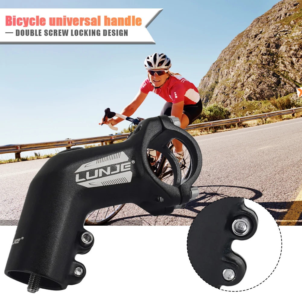 Bicycle Handlebar Stem Aluminum Alloy Bike Handlebar Stem Riser Easy Installation Mountain Bicycle Accessories