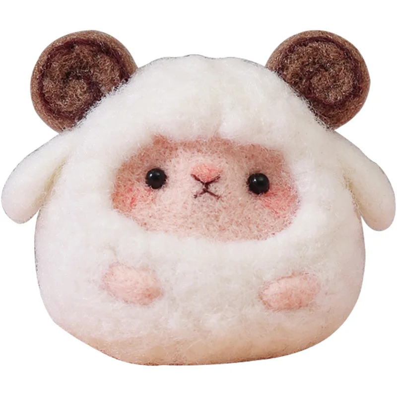 Sheep Wool Felt DIY Handmade Material Package Cartoon Handmade Festival Craft Funny Poke Poke Craft Felting Starter Kits Gift