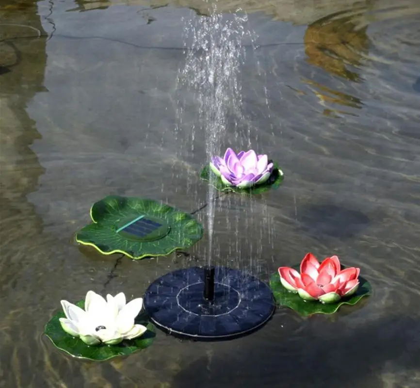 Solar Powered Floating Water Fountain para Jardim e Pátio, Bird Bath Fountain Pump, Pond Decoração, 1Pc