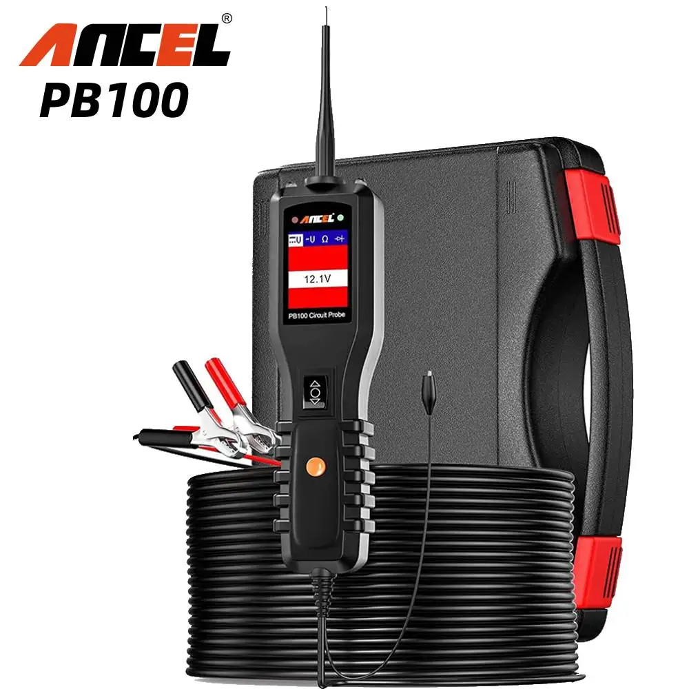 Ancel PB100 배터리 테스터 파워 프로브 자동차 진단 도구, 전류 전압 통합 파워 스캐너, 12V, 24V