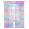 Rainbow Gradient Sheer Voile Curtains Window Tulle Curtains for Living Room Bedroom for Kitchen Curtains Decoration 2