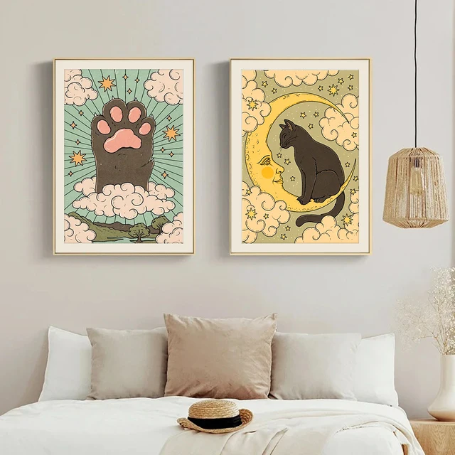 Cartes de Tarot chat 5D diamant peinture mignon raton laveur plein diamant point de croix dessin animé Animal broderie mosaïque Art décoration de la maison 2