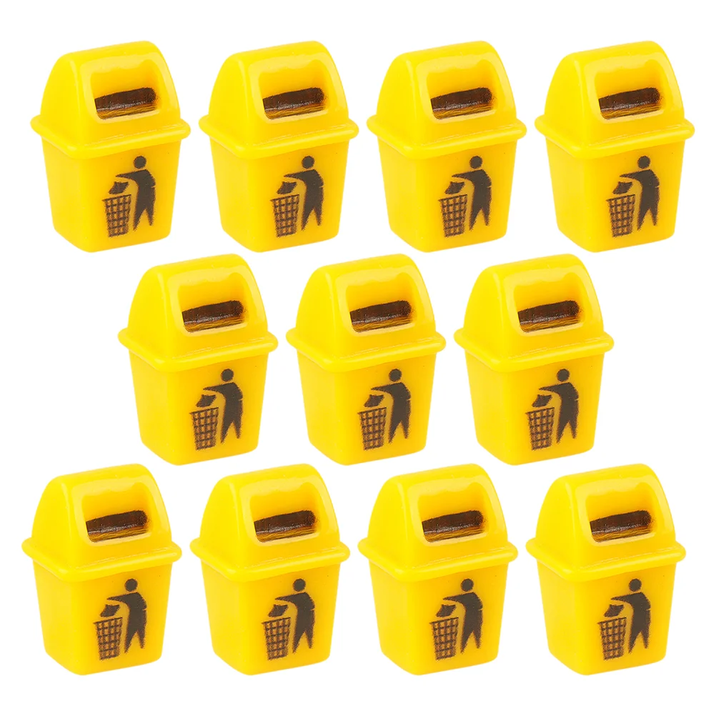 

15 Pcs Mini Trash Can for House Room Top Hat Dollhouse Miniatures Garbage Child