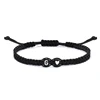 26 lettres initiales coeur Bracelets à la main réglable A-Z nom tressé Bracelets pour femmes hommes amitié bijoux