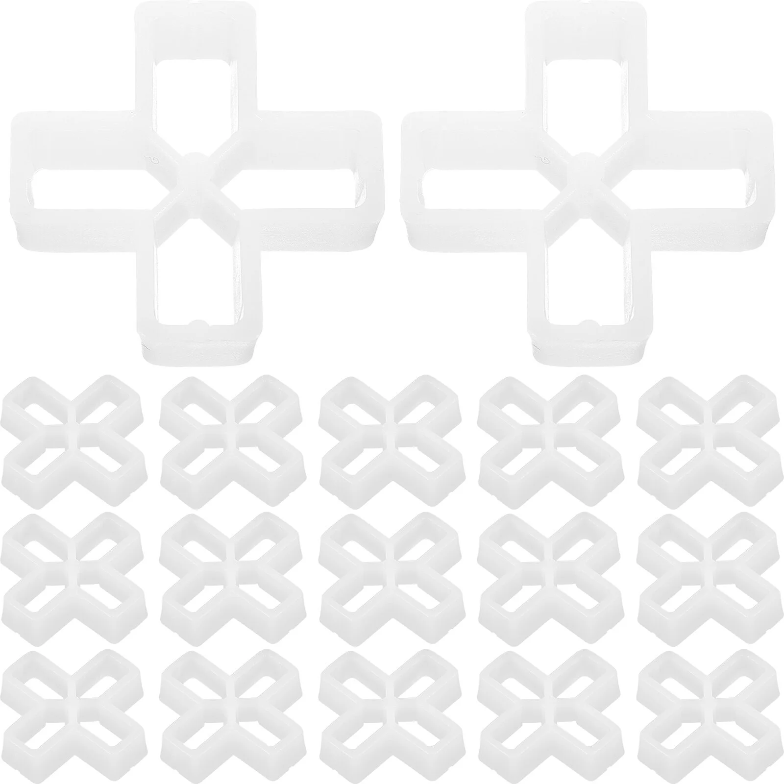 100 Pcs Tile Spacers Plastic Square Tiles Leveling Flooring Leveler 10mm Pvc System 1cm Tools