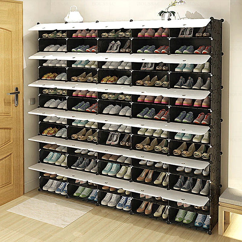 Modular Shoe Rack Large Capacity Shoes Organizer Boots Storage Closet Diy Spacesaving Hallway
