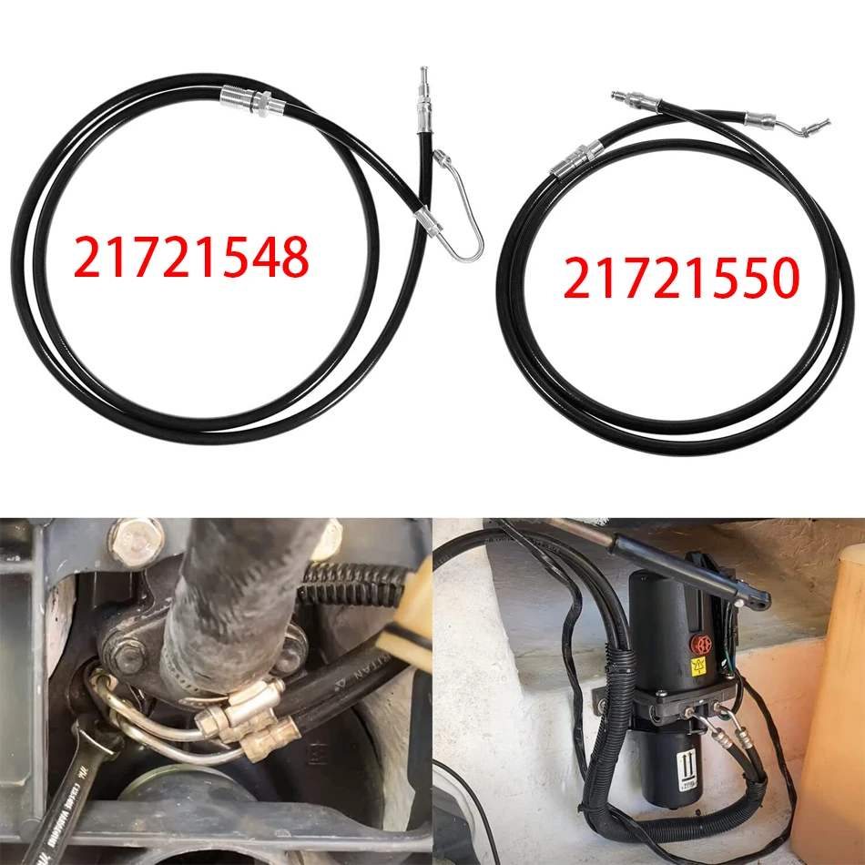 

MX 2Pcs/Set Hydraulic Hose Power Trim Kit Fit for Volvo Penta DPH DPR Replaces 21721550 21721548 Boat Marine Accessories
