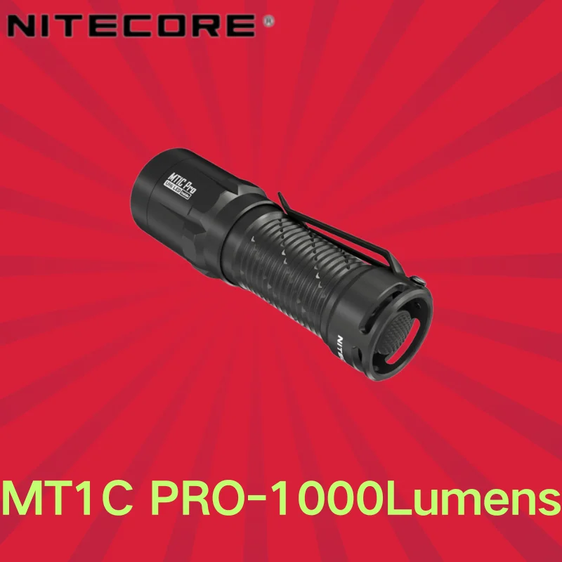 Nitecore - MT1C Pro - 1000 Lumens Et 360 Mètres - Torche LED Avec Batterie Rechargeable