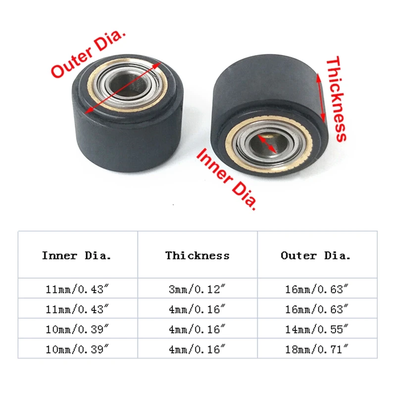 Rolo da Roda do Impulso dos Rolos da Pitada de Peças para o Plotador 3x11x16 mm do Cortador do Vinil de Roland Mimaki Graphtec 4x11x16 mm 4x10x14 Mm4x10x18 mm - Imagem 4