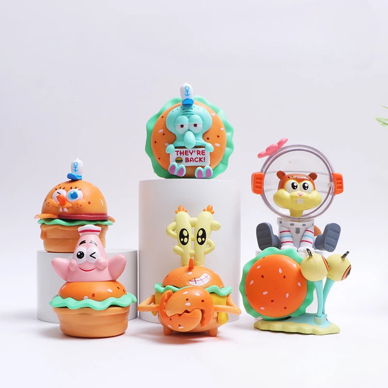 

Оригинальные Мультяшные Квадратные Штаны Губка Боб Свадебная экшн-фигурка детские фигурки торта Подарочная игрушка