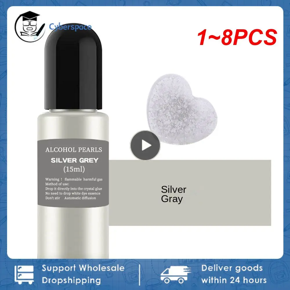 

Набор металлических спиртовых чернил, концентрированные экстремальные мерцающие чернила на спиртовой основе для эпоксидной смолы, акриловая краска, 1 ~ 8 шт. цветов