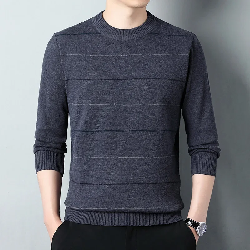 2024 Brand New Men's Sweater Round Neck Men Sweaters Knit Pullovers for Male Youth Slim Knitwear Man Sweater 48 Colors 4