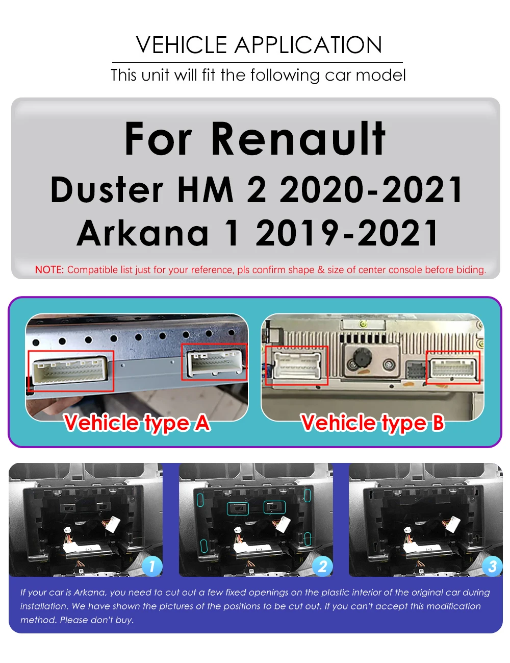 Renaul-T Arkana 2021 2022 2023 Boîte De Rangement Pour Accoudoir