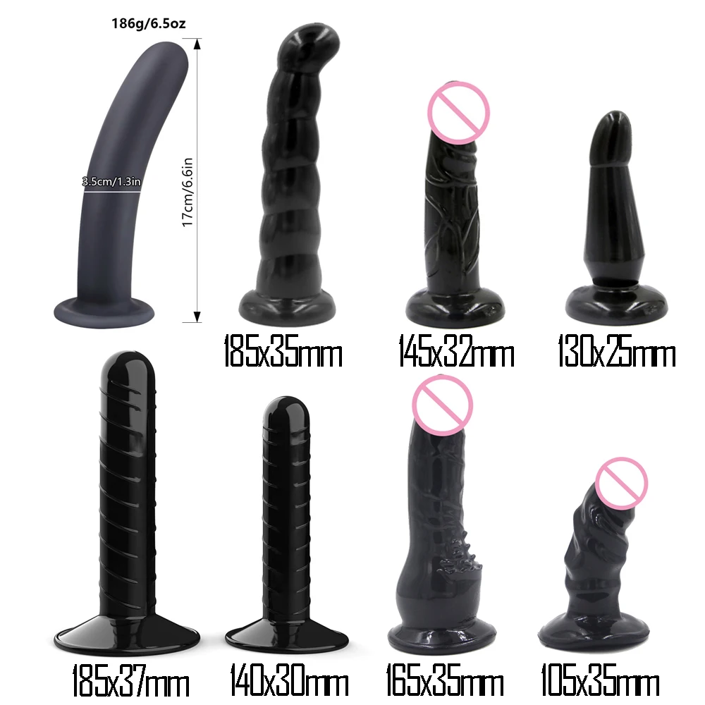 Soft Anus Plug Female TPR Penis Head Strap On Dildos