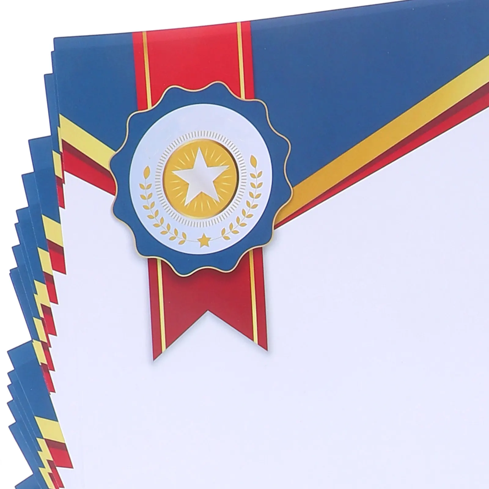 50매 상장 인증서 빈 디플로마 인증서 용지 학교 사무실 장 인쇄 가능한 인증서 용지