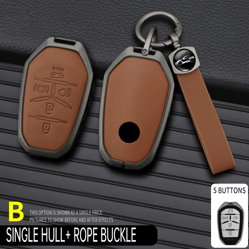 Geeignet für Ssang Yong 2020 G4 Rexton Auto Schlüssel Fall Abdeckung Shell Fob Halter Auto Schlüsselbund Styling Zubehör – Detail 4