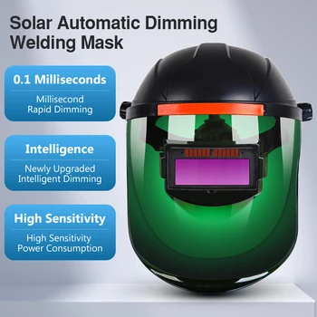 Saldatura TIG MIG Maschera per saldatura Batteria automatica solare Casco elettrico Oscuramento automatico Maschera per saldatura Rettifica al plasma