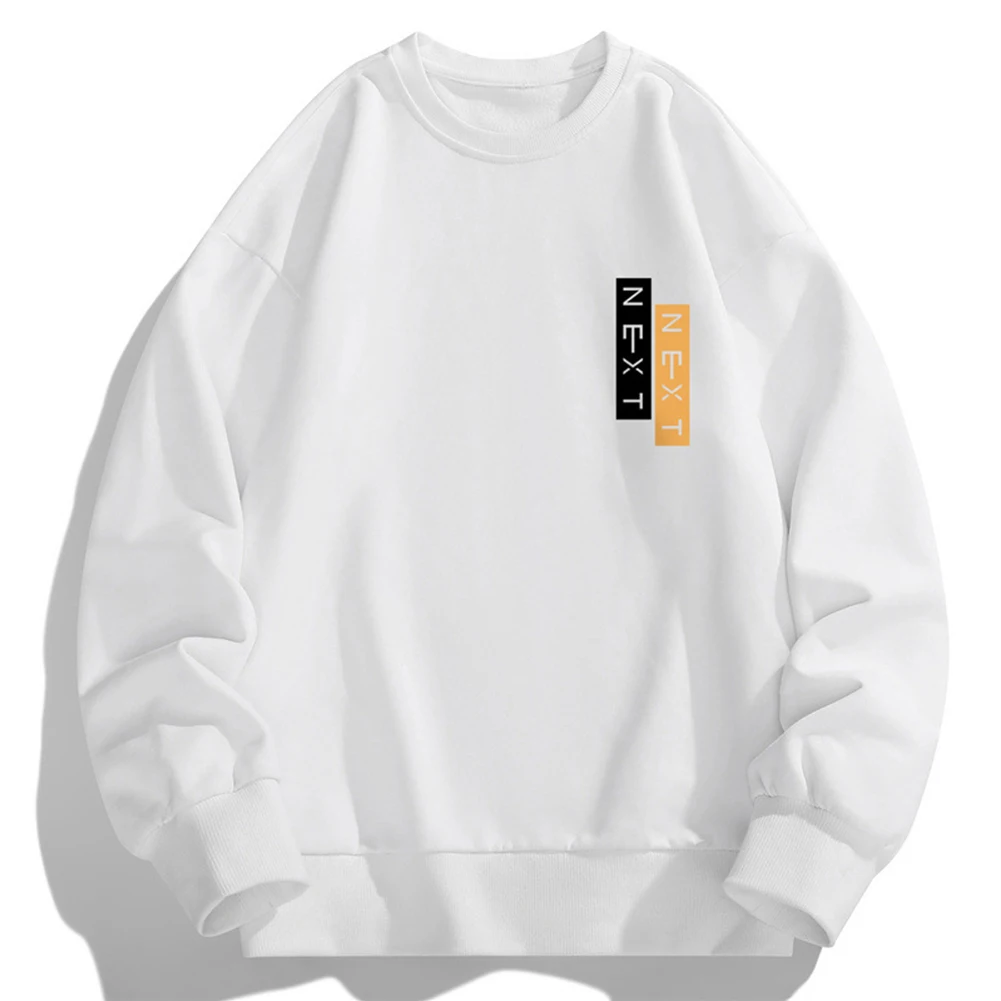 

Athletic Sport Sweatshirt Loose Fit Long Sleeve Crew Neck Pullover Tops for Men White Grey Black Blue L 3XL