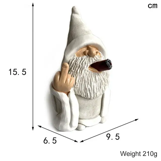 Gyönyörű Nem Halványuló Szobor Érdekes Gyanta Figurák Reális Kerti Díszek Otthoni Dekoráció Köpeny Dohányzás - Image 6