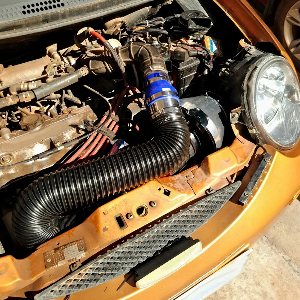 Car Cold Air Intake Tube Kit 2.5inch Flexible Air Inlet Duct Pipe System 63mm Universal Car
