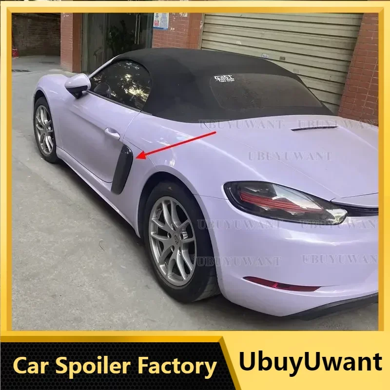 Per Porsche 718 Boxster S T Gts 2.0T 2.5T Body Kit Styling Full Carbon Fiber Side Vents Accessori Auto Prese D'Aria Laterali 2016 +