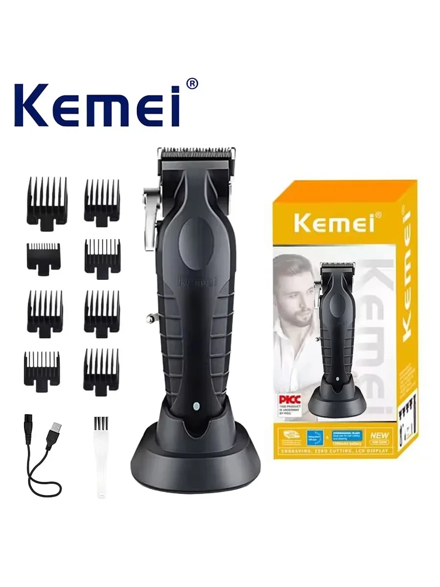 Kemei Electric Clipper KM-2296 Cross Border Electric Clipper With Base USB Oil Head Engraving Hair Salon Barber