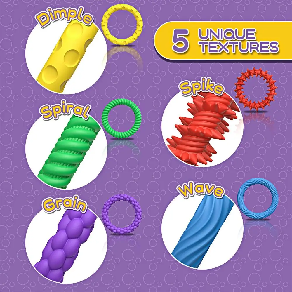 Silicone Material Sensory Hand Ring Toys Non-Toxic Calming Effect TPR Sensory Hand Ring Toys Rotatable Fidgeting Feature