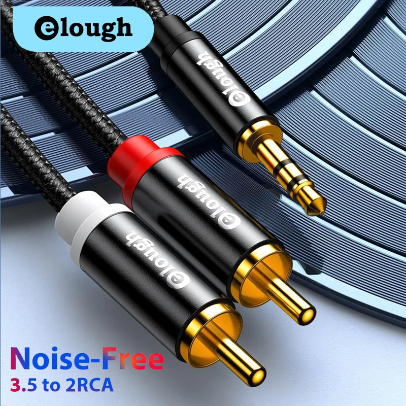 Elough RCA Cable HiFi Stereo 3.5 to RCA Audio Cable Male to Male Audio