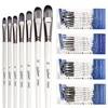 7/10Pcs Different Shape Paint Brushes Set for Art Acrylic Gouache Oil Watercolor Artist Canvas Synthetic Nylon Hair Paint Brush 1