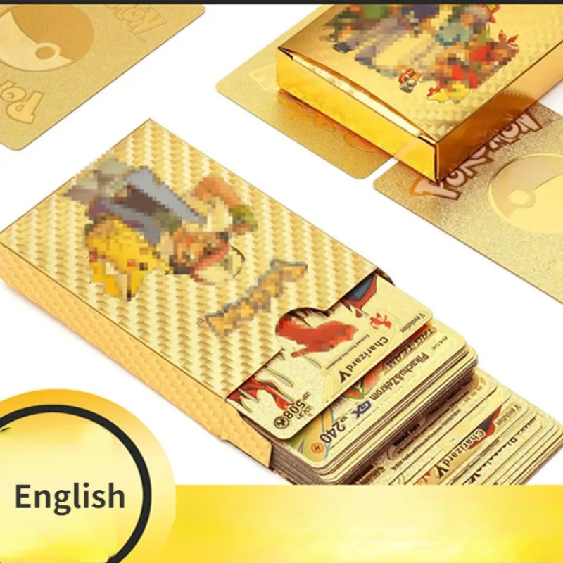 Golden Pokemon Card English Collect Cards Pokragon Rare