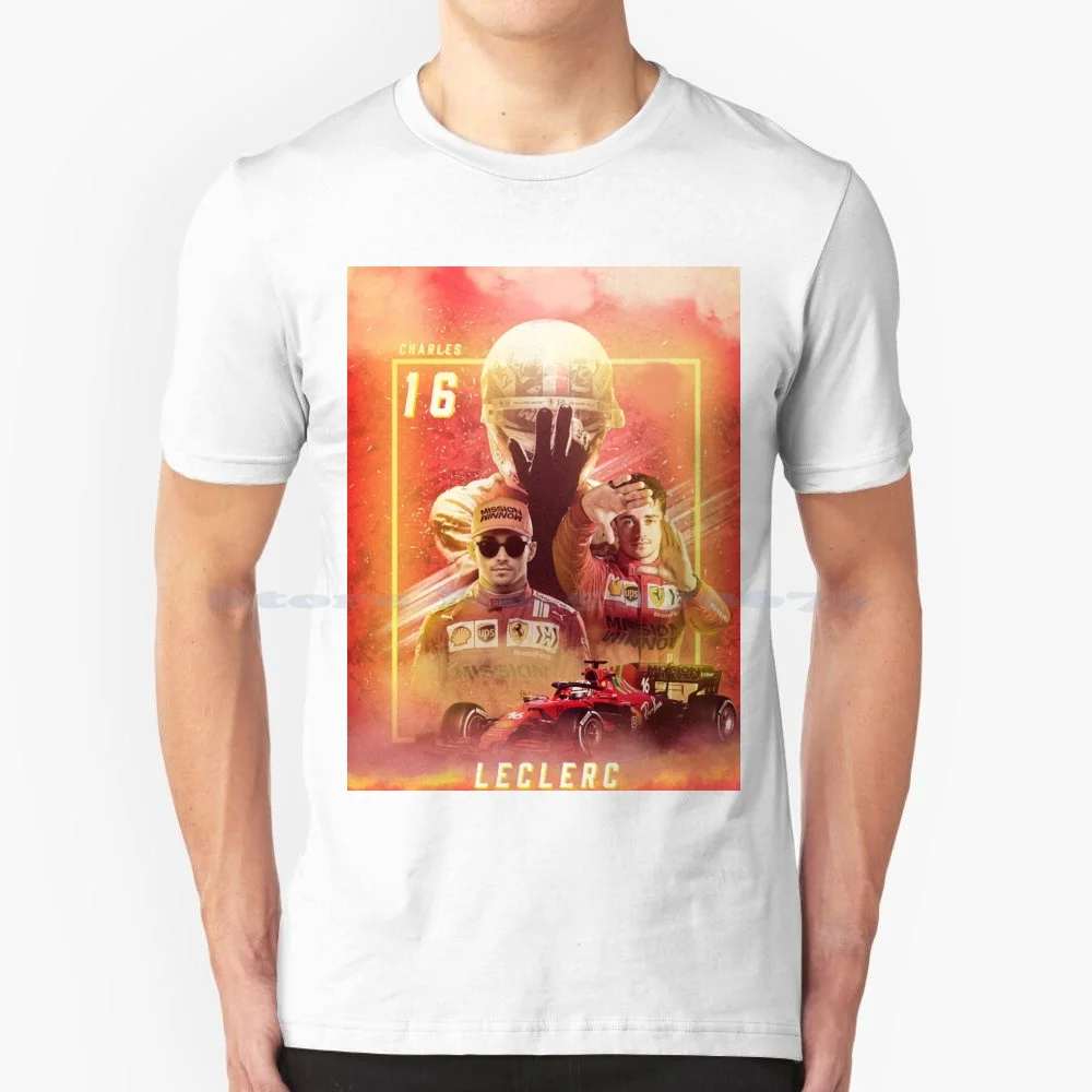 Charles Leclerc T Shirt 100% Cotone Tee Charles Leclerc Art Charles Leclerc Wallpaper Charles Leclerc Illustration Race Racing