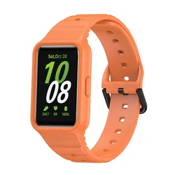 All-in-One Silicone Protective Strap and Case for Galaxy Fit 3 (Orange)
