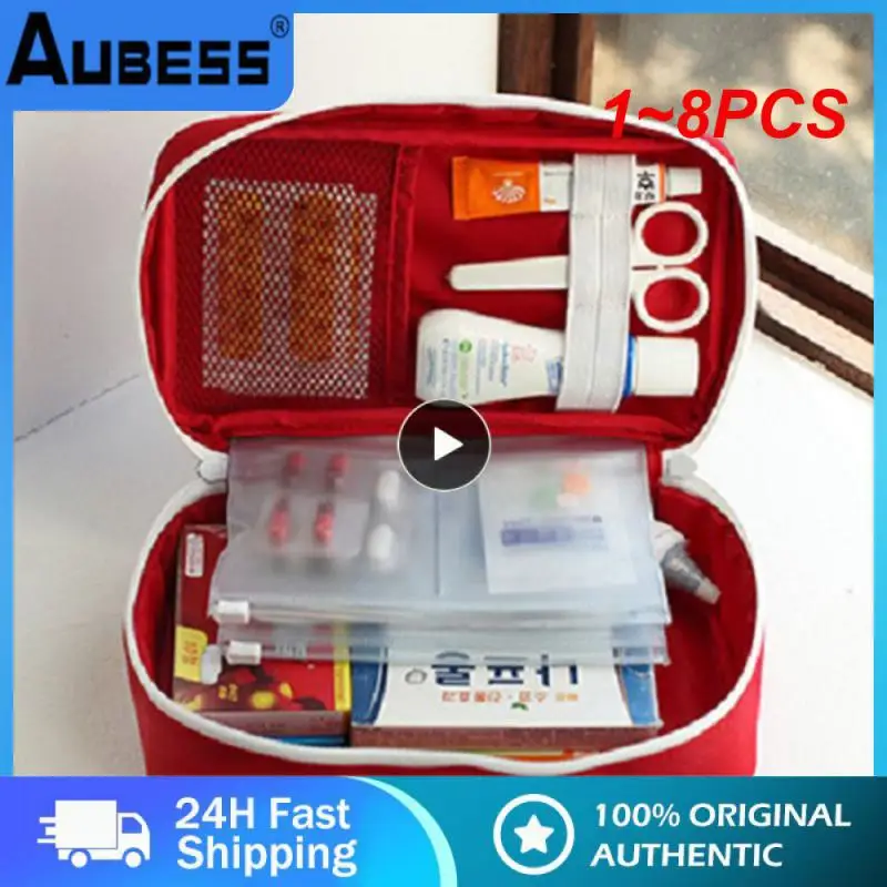 

1~8PCS Empty Large Portable Outdoor Survival First Aid Kits Disaster Earthquake Emergency Bags Big Capacity Home Car