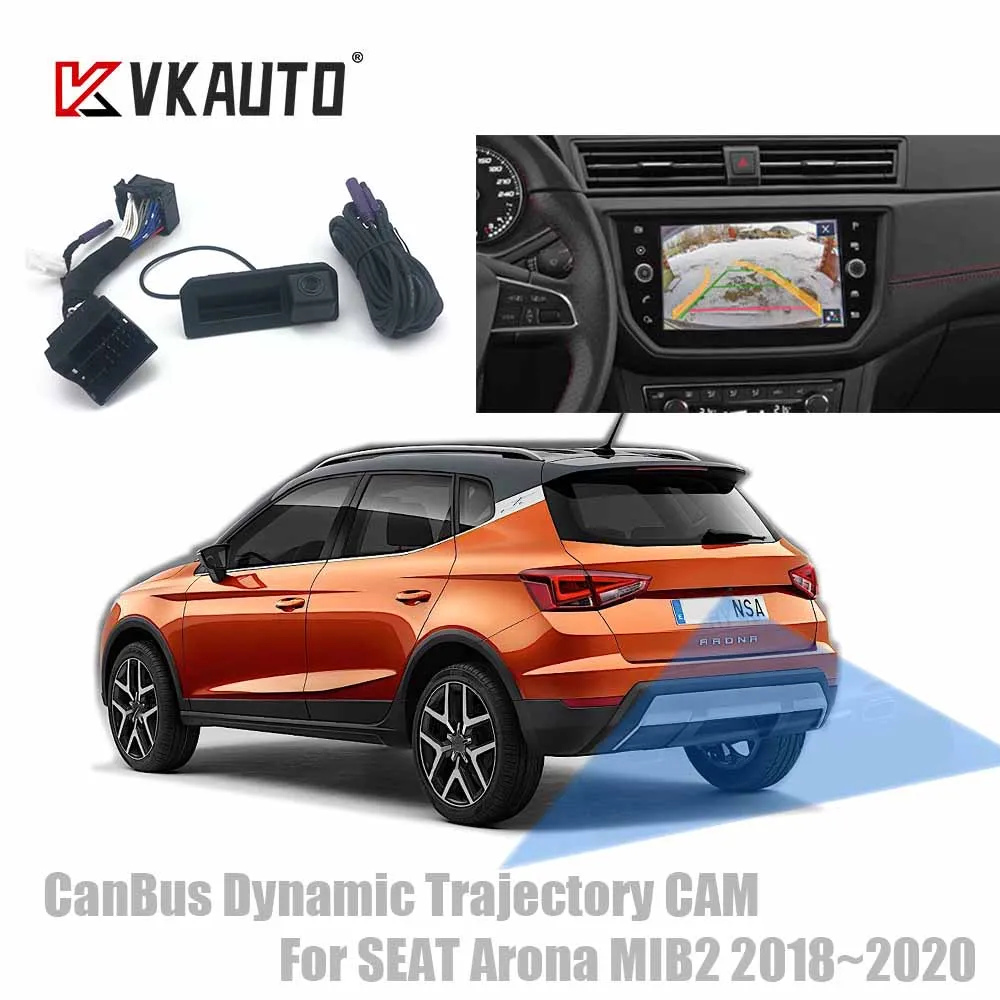 Rear Camera Rear View Camera Canbus Dynamic Trajectory Car Camera for SEAT Arona Parking Backup Work With MIB STD2 Unit