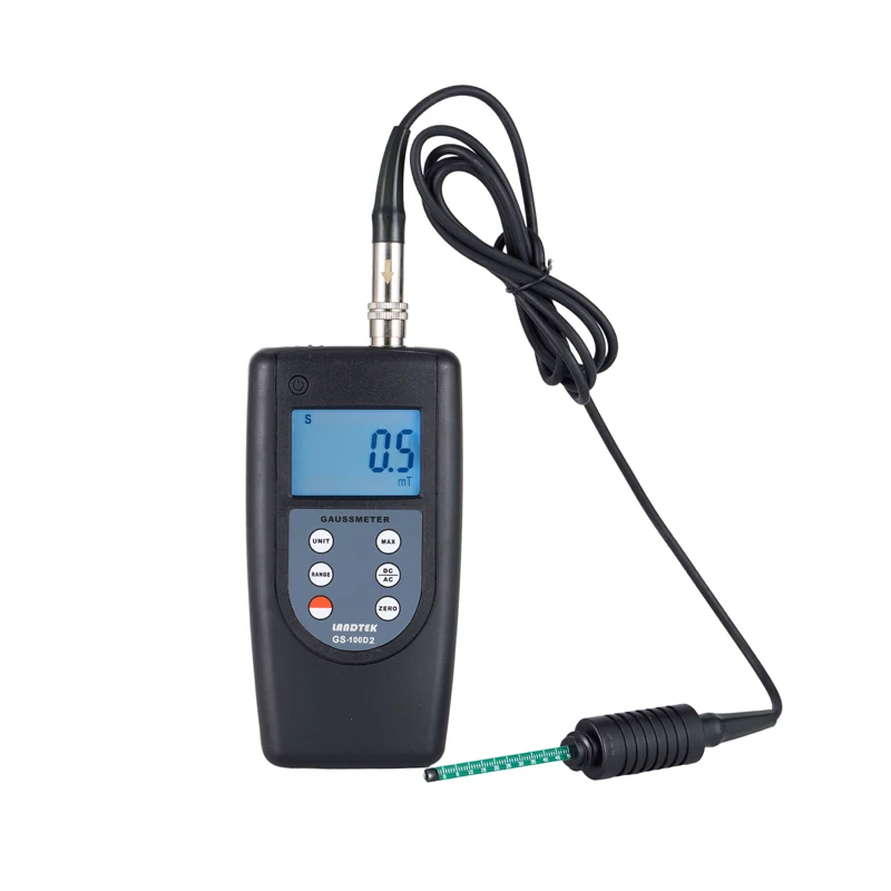 Landtek GS-100D 가우스 미터는 DC/AC/방사선/재현현상/지구 자기장의 자기 유도 강도를 측정하는 가우스미터입니다.