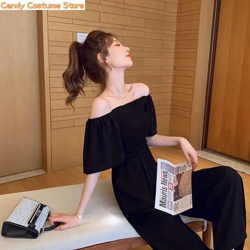 Womens Jumpsuits Solid Elegant Korean Style Newest Simple Full Length Summer Comfortable Tender Students Casual Stylish Female