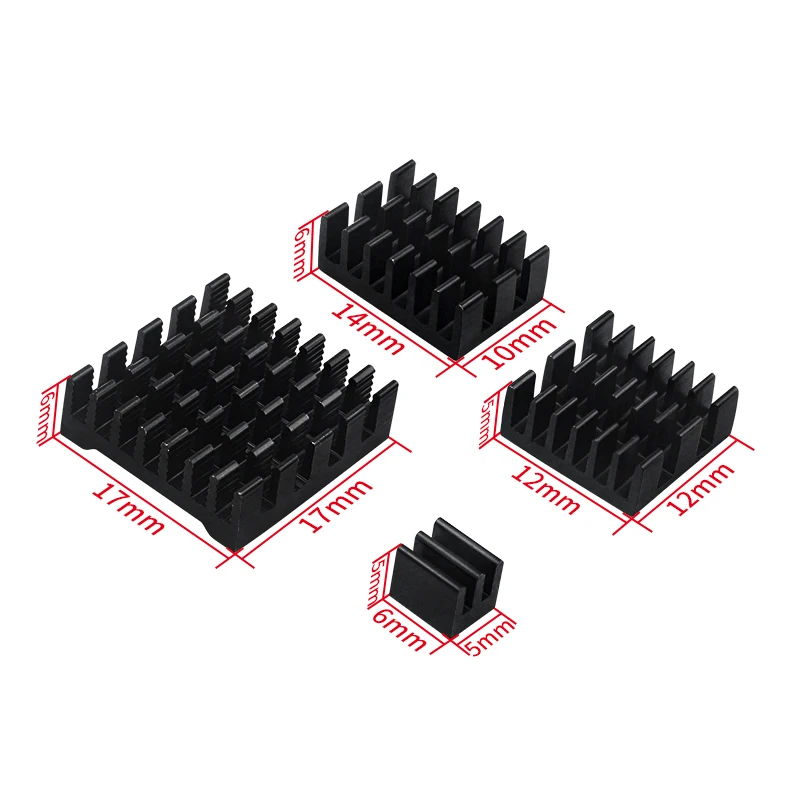 4Pcs Raspberry Pi 5 Heatsinks Aluminum Alloy Passive Cooling Customized CPU Cool