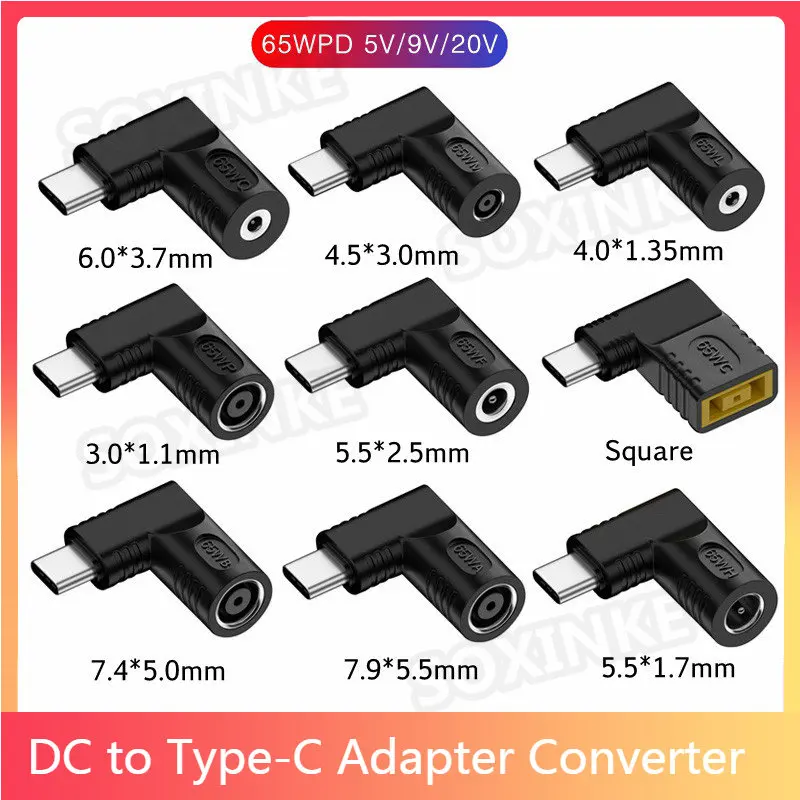 65W DC to USB C PD Power Adapter Converter