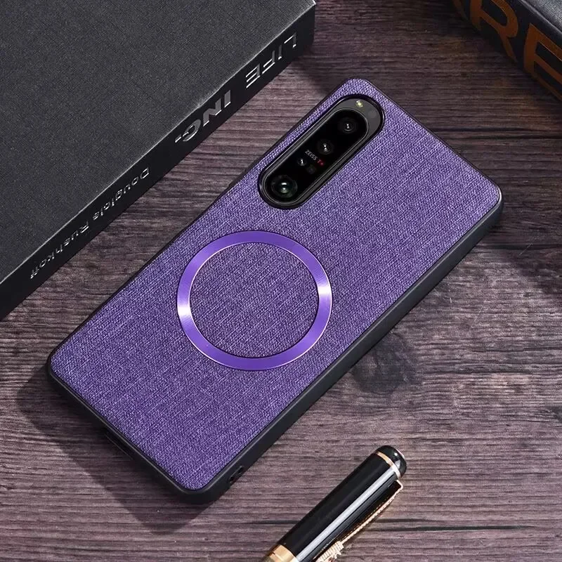 MagSafe-Compatible Magnetic Charging Silicone Fabric Case
