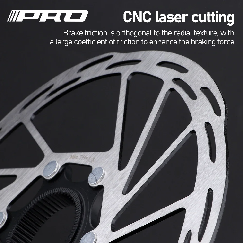 Bike Brake Rotor IIIPRO Bicycle Center Lock Disc Rotor Strong heat dissipation floating 140 160 180mm MTB/Road disc brake