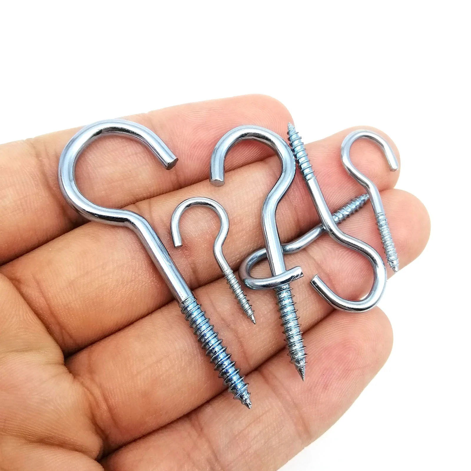 Picture Photo Frame Lamp Light Ceiling RV Tool Plant Curtain Net Wire Eye Bolt Eyebolt Screw in Spiral Hanger C Cup Hook 25pcs hanging hooks picture frame hangers wall hooks