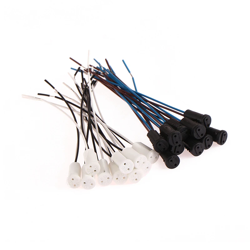 10PCS G4 Lamp Socket Wire Adapter 10cm/20cm Wire G4 Lamp Holder for LED Crystal Heads Light Bulb Halogen