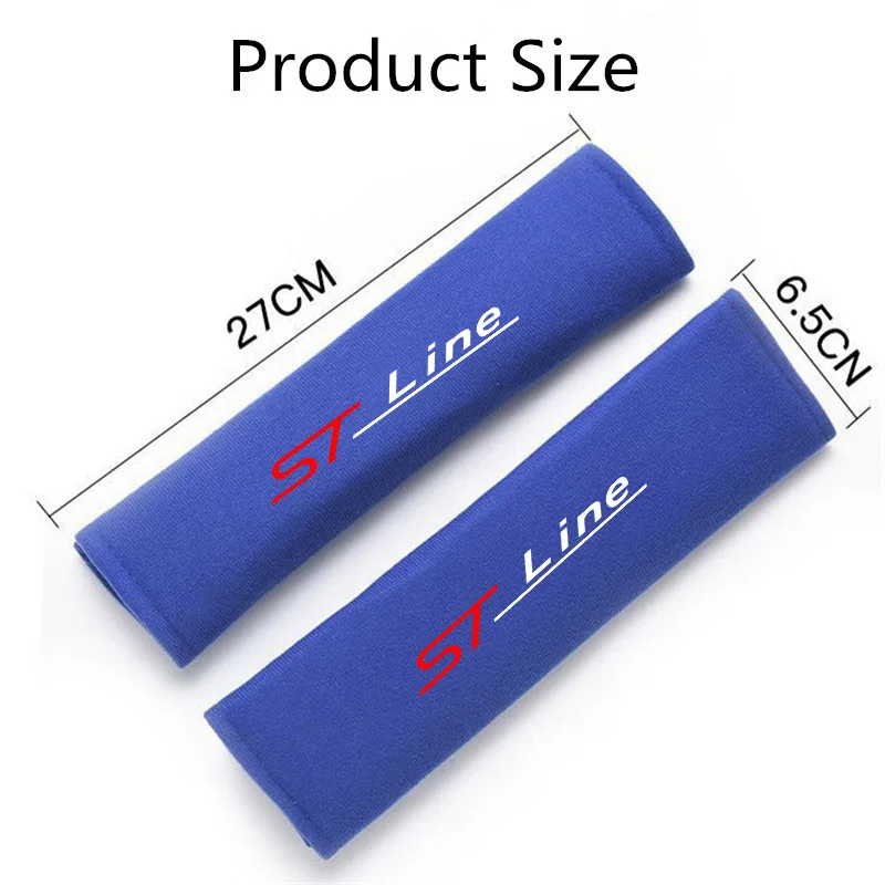 2Pcs Car Safety Belt Shoulder Cover Pad Plush Seat Belt Shoulder for ST LINE MK4 MK3 Mondeo Fusion Focus MK2 Auto Accessories