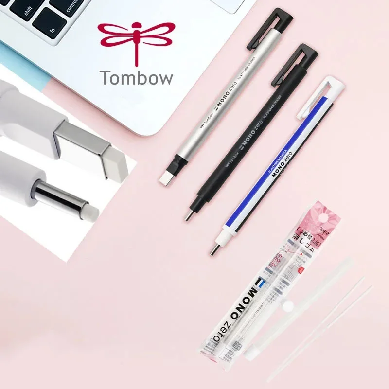 

1Pcs Tombow MONO Ultra-fine Pen Type Mechanical Push-type Eraser with Less Fine Chipping Square Head Round Head