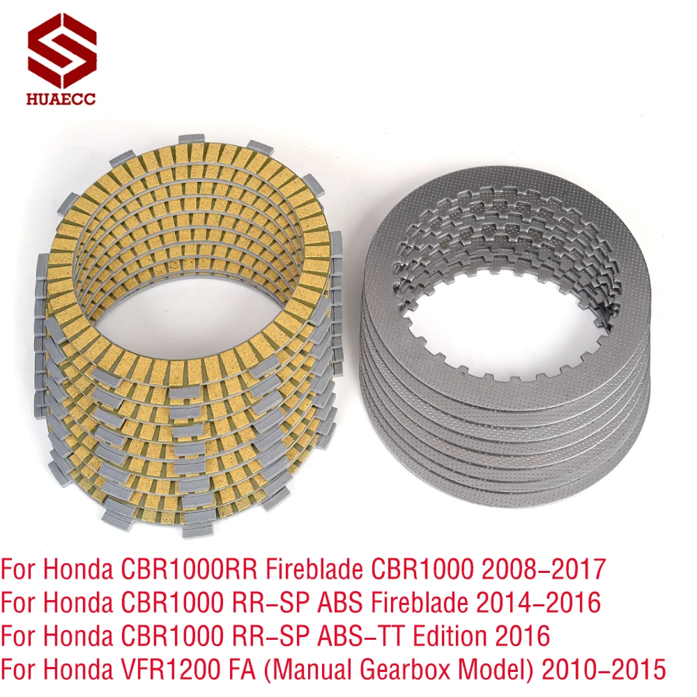 

Steel Clutch Friction Plates Disc Set For Honda CBR1000RR CBR 1000 RR Fireblade CBR1000 2008-2017 VFR1200 FA 22210-MGE-305