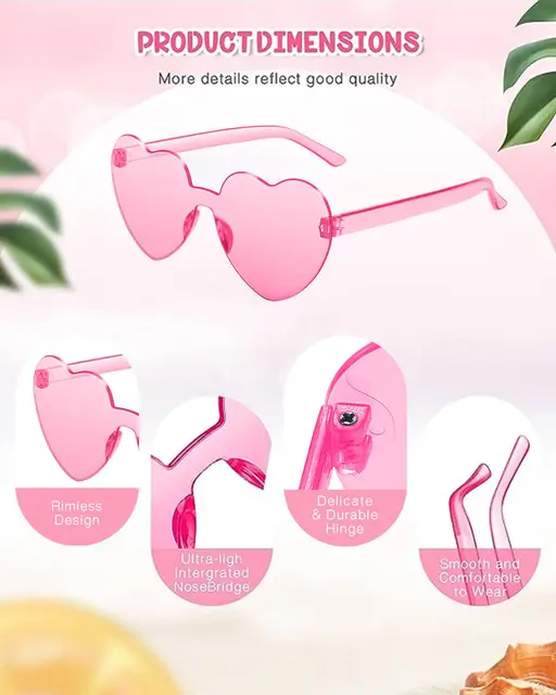 Occhiali Da Festa Colorati - 10 Pezzi, Stile Retro, Lenti Trasparenti, Per Party E Divertimento - Foto 9